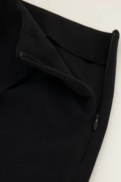 Basic Zwarte Skort Met Overslag