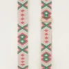 Beige Bag Strap Met Roze En Groen