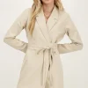 Beige Blazerjurk Met Ceintuur
