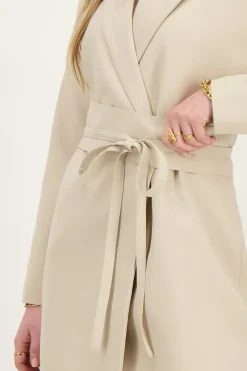 Beige Blazerjurk Met Ceintuur