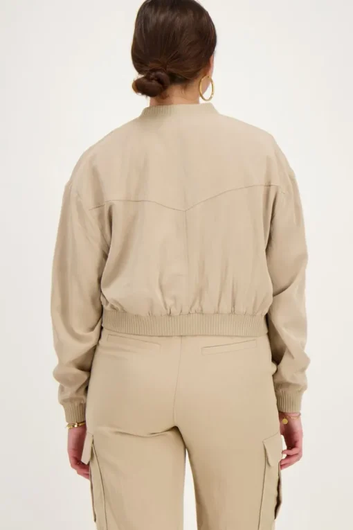 Beige Bomberjas Cargo