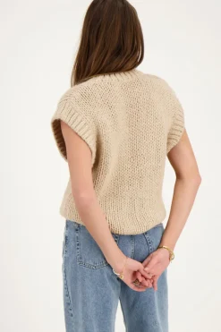 Beige Gebreide Spencer