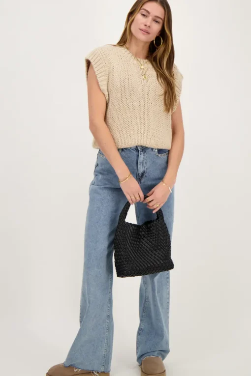 Beige Gebreide Spencer