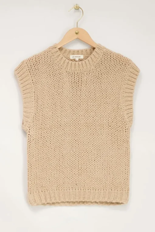 Beige Gebreide Spencer