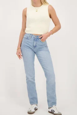 Beige Gebreide Tank Top