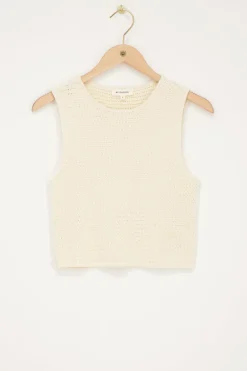 Beige Gebreide Tank Top