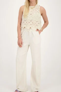 Beige Gehaakte Top