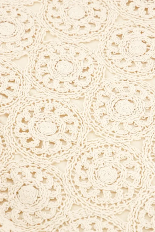 Beige Gilet Crochet