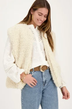 Beige Gilet Teddy