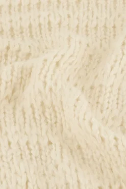 Beige Grof Gebreid Vest