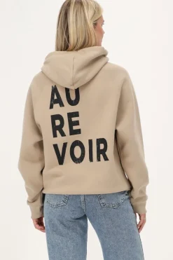 Beige Hoodie ''Au Revoir''