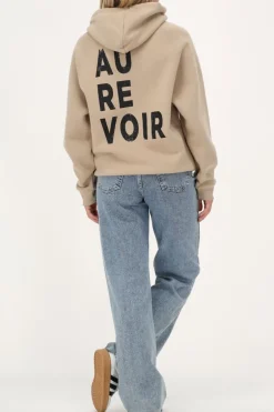 Beige Hoodie ''Au Revoir''