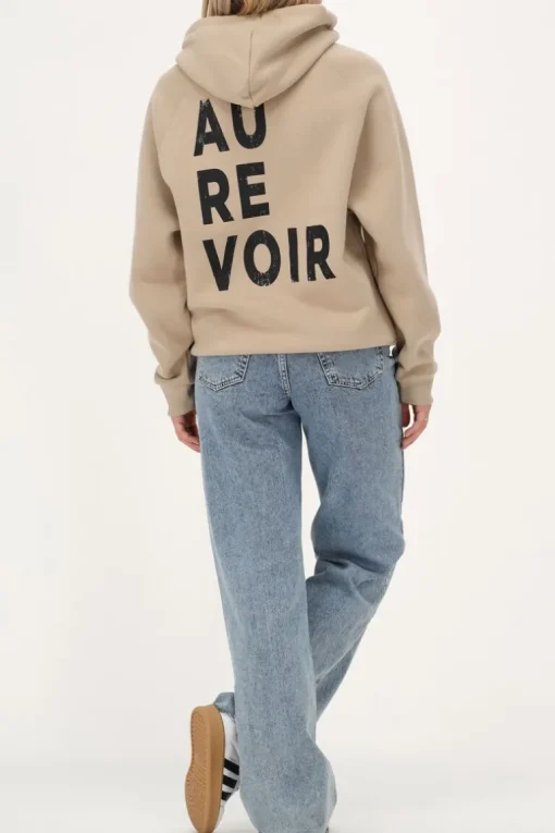 Beige Hoodie ''Au Revoir''