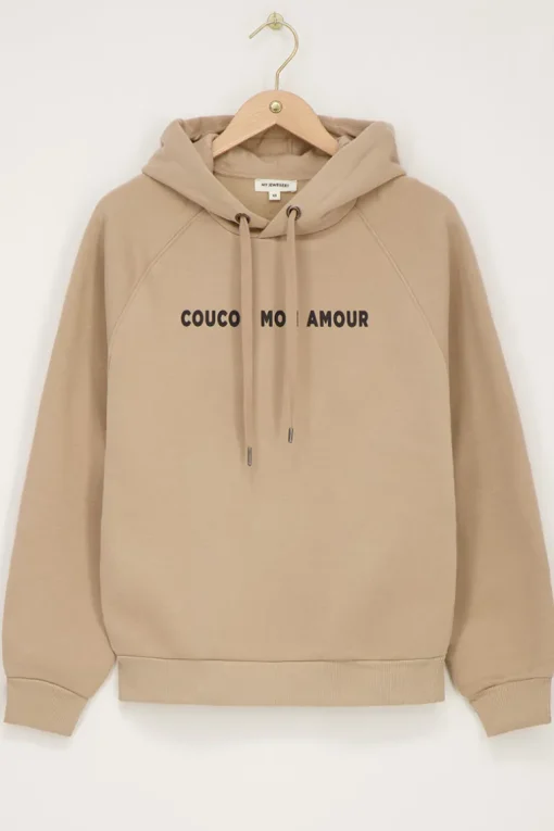 Beige Hoodie ''Au Revoir''