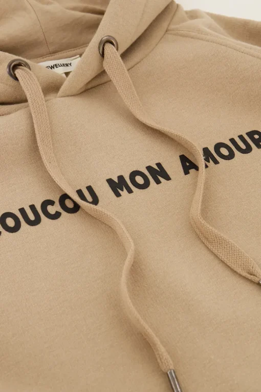 Beige Hoodie ''Au Revoir''