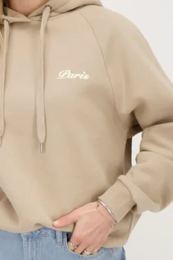 Beige Hoodie Paris City