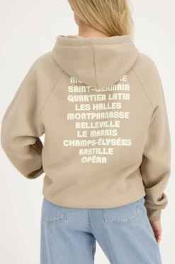 Beige Hoodie Paris City