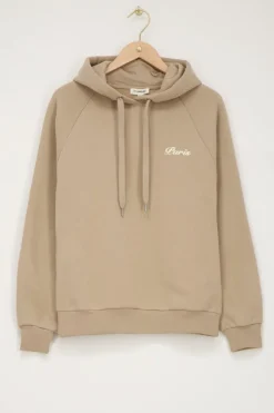 Beige Hoodie Paris City