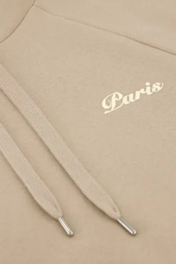 Beige Hoodie Paris City