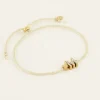 Beige Initial Armband
