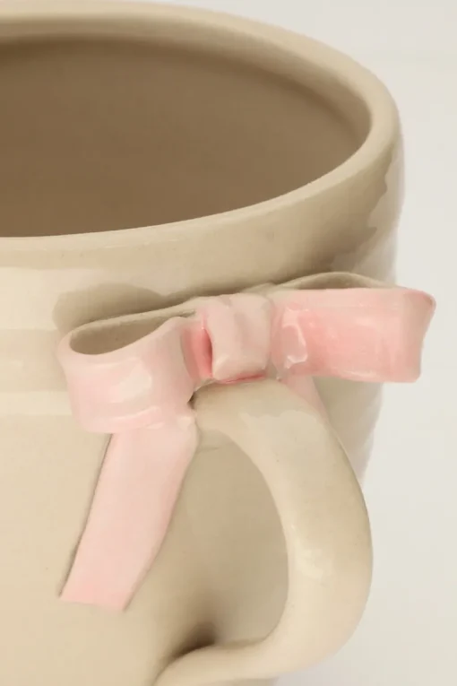 Beige Kopje Met Strik