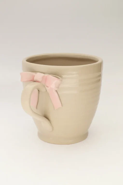 Beige Kopje Met Strik