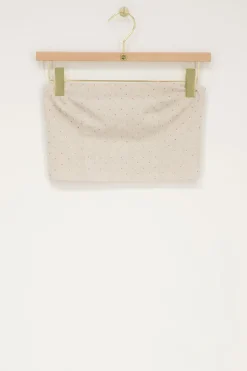 Beige Linnen Corset Top Met Studs