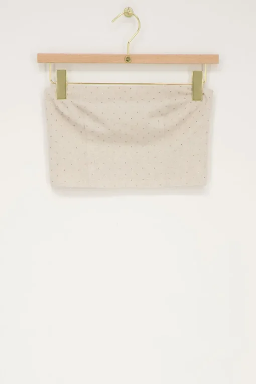 Beige Linnen Corset Top Met Studs