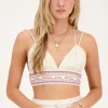 Beige Linnen Look Bralette Met Schelpen