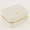 Beige Linnen Look Sieraden Etui Medium