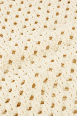 Beige Open Gebreide Spencer