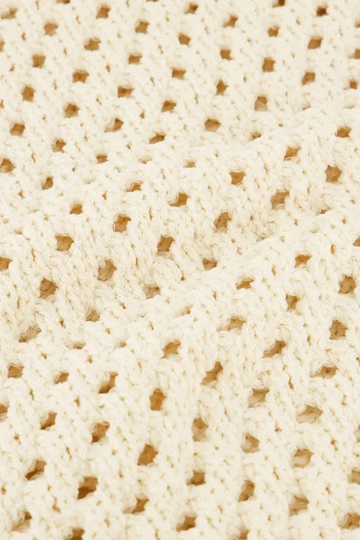 Beige Open Gebreide Spencer