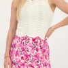 Beige Open Gebreide Top Met Lurex