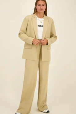 Beige Oversized Blazer