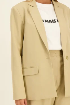Beige Oversized Blazer