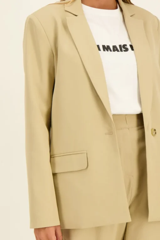 Beige Oversized Blazer