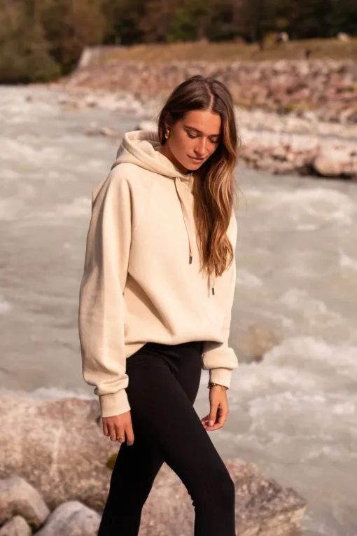 Beige Oversized Hoodie Très Belle