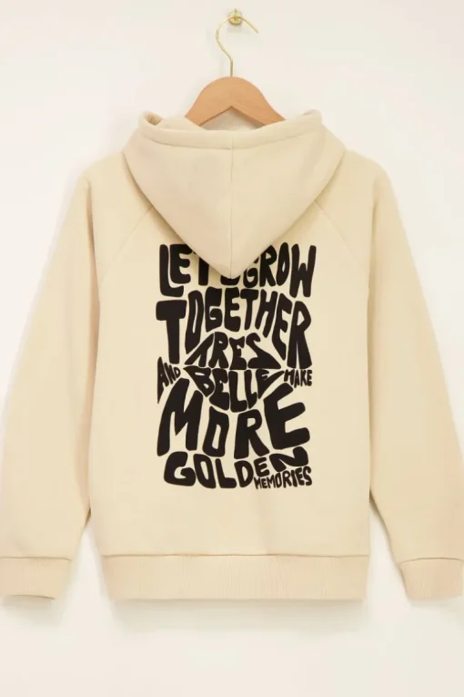 Beige Oversized Hoodie Très Belle