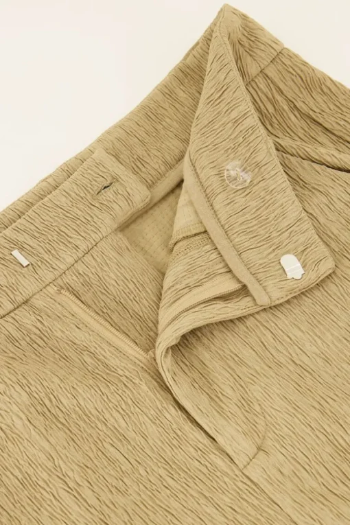 Beige Pantalon Met Structuur