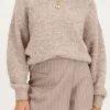 Beige Pinstripe Skort