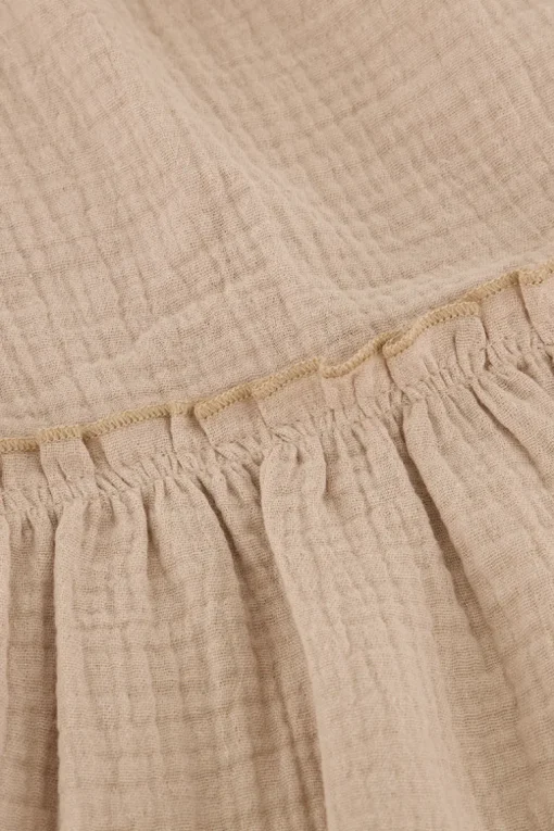 Beige Rok Met Ruffles & Glans