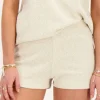 Beige Short Met Elastiek En Lurex