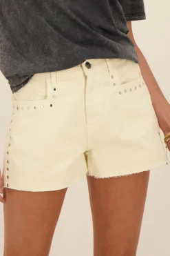 Beige Short Met Studs