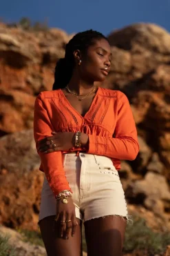 Beige Short Met Studs