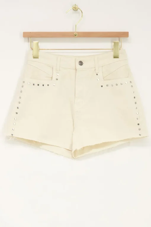 Beige Short Met Studs