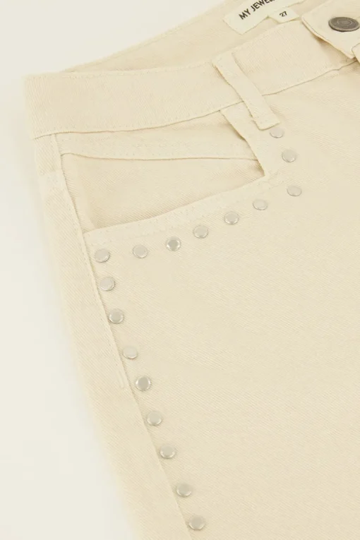 Beige Short Met Studs