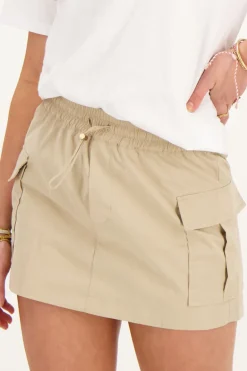 Beige Skort Met Cargo Zakken