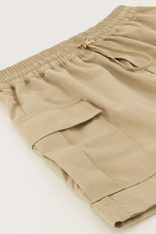 Beige Skort Met Cargo Zakken