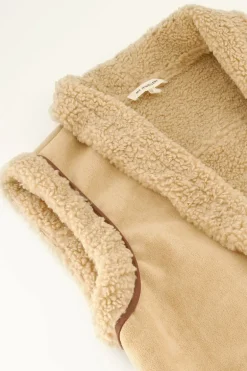 Beige Teddy Gilet Tweezijdig