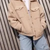 Beige Teddy Jasje Met Zakken